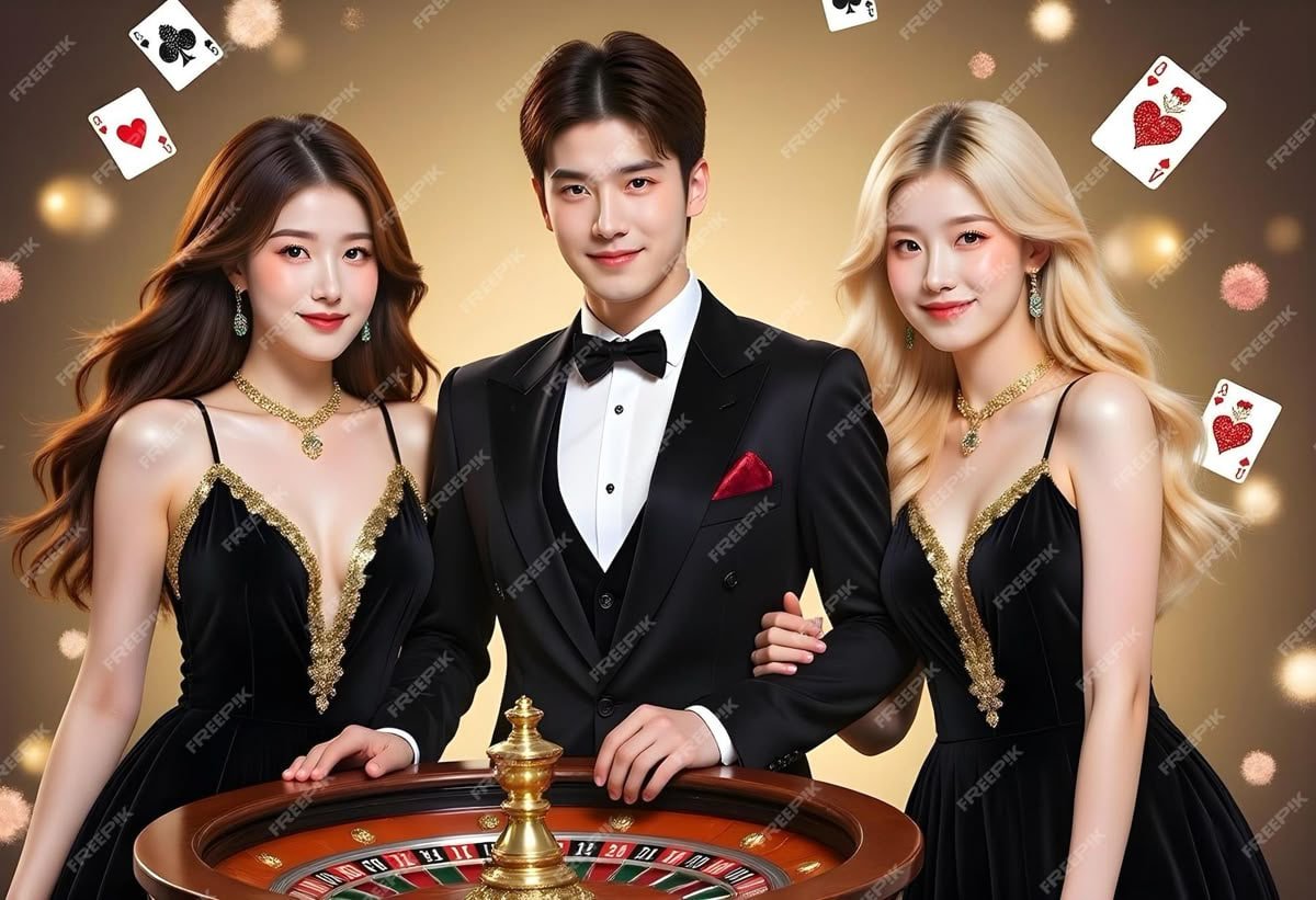 66zz တိုက်ရိုက်ကာစီနိုတွင် Live Baccarat Dealer နှင့် ကစားနေသောပုံ